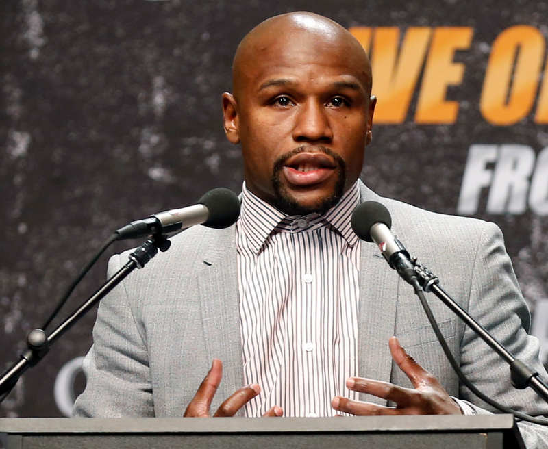 Floyd 'Money' Mayweather speaks at a news conference ahead of his upcoming bout with Manny 'Pac-Man' Pacquiao, in Los Angeles, California March 11, 2015. u00e2u20acu201d Reuters pic