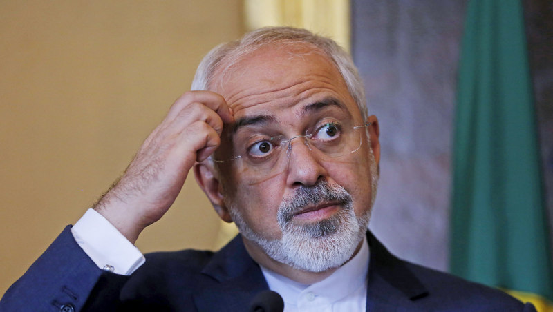 Iranian Foreign Minister Mohammad Javad Zarif reacts during a news conference at the Foreign Ministry in Lisbon April 15, 2015. u00e2u20acu201d Reuters pic