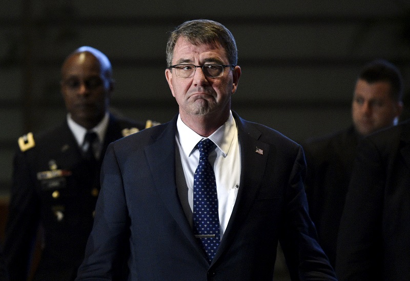 US Secretary of Defence Ashton Carter on his way to meet Japanu00e2u20acu2122s Prime Minister Shinzo Abe at Abeu00e2u20acu2122s official residence in Tokyo, Japan, April 8, 2015. u00e2u20acu201d Reuters pic