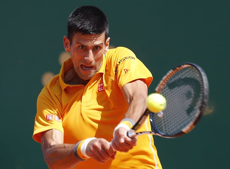 Novak Djokovic, tied up at the Monte Carlo Masters, where he is now into the third round. — Reuters pic