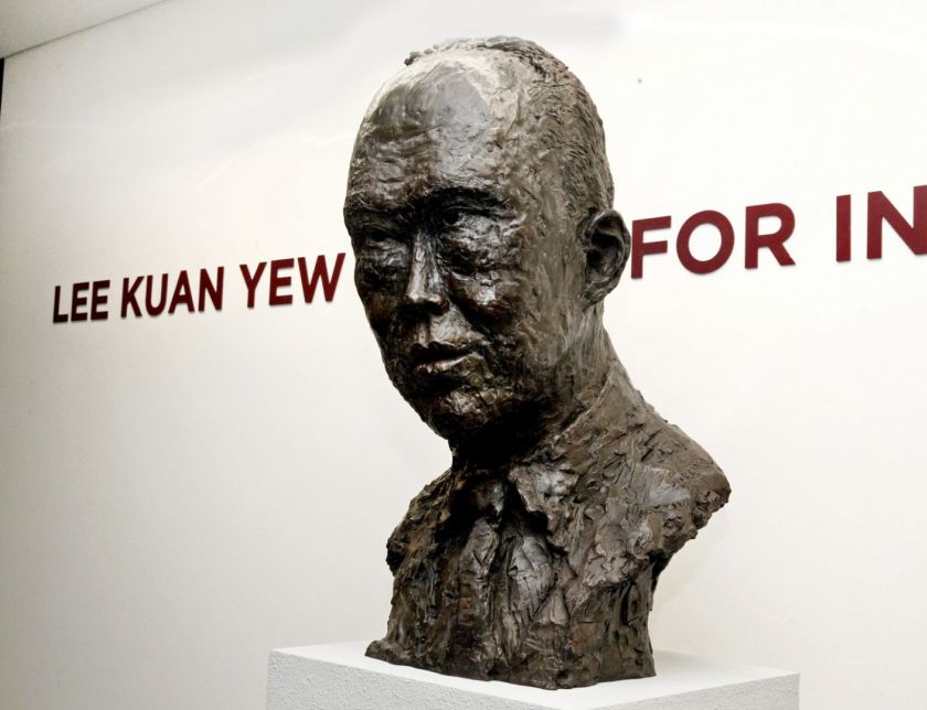A bust of Mr Lee Kuan Yew at the Singapore University of Technology and Design.. u00e2u20acu201d TODAY pic