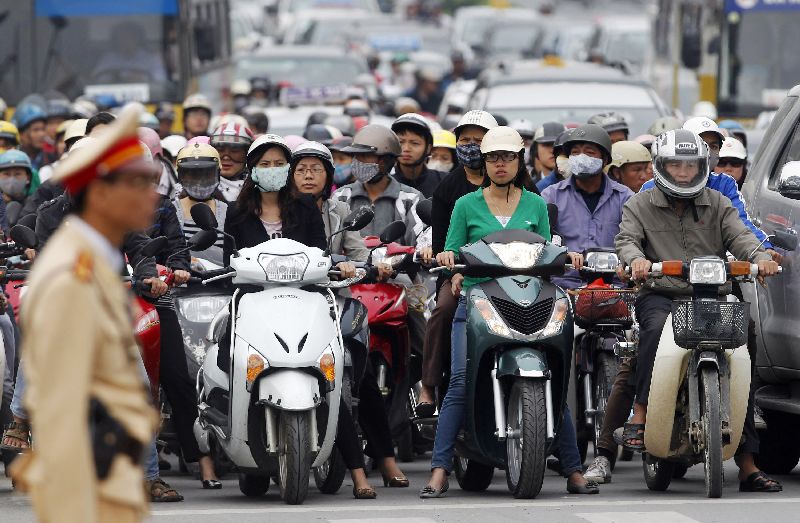 Jammed in Hanoi. u00e2u20acu201d Reuters file pic