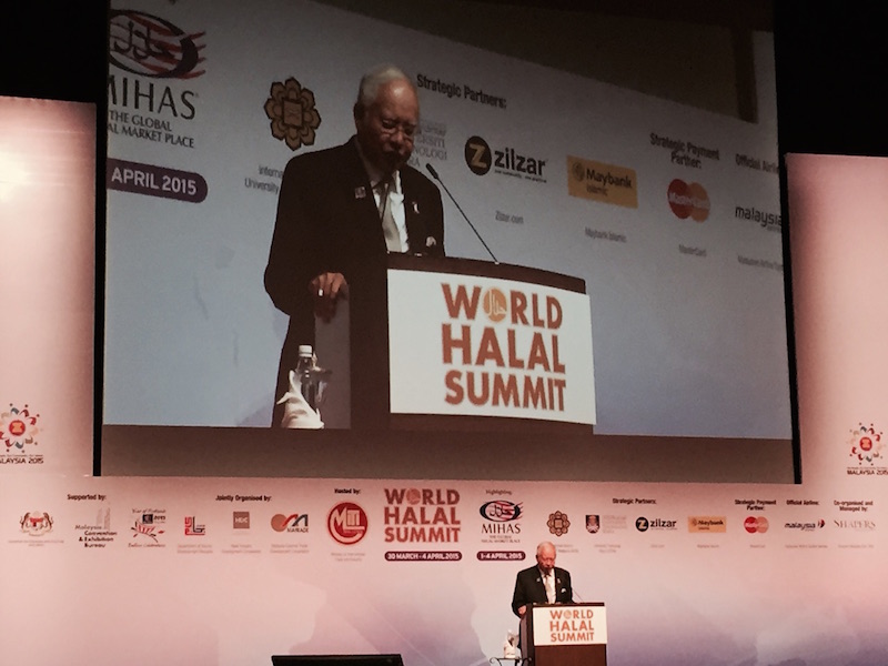 The prime minister assured delegates attending the World Halal Summit that there would be no GST on goods and services exported. — Picture by Shaun Tan