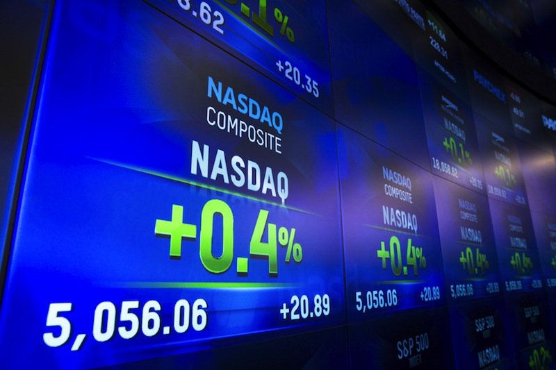 An electronic board shows the closing numbers for the Nasdaq Composite Index at the Nasdaq in New York April 23, 2015.u00c2u00a0u00e2u20acu201d Reuters pic