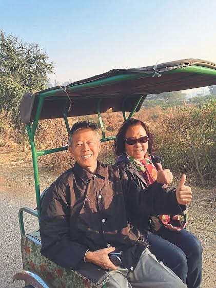 Robert Cheong and Angie Kwong during their tour to India last year. — File pic
