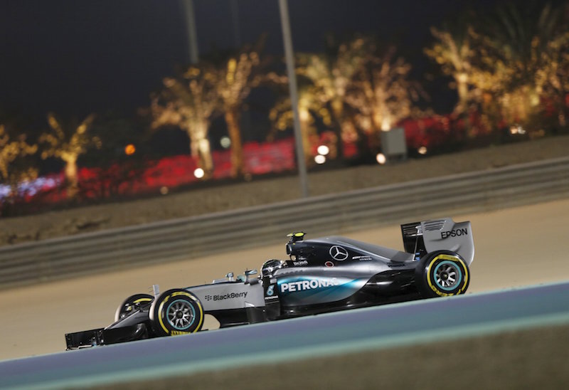 Mercedes Formula One Driver Nico Rosberg of Germany drives during the second free practice ahead of Bahrainu00e2u20acu2122s F1 Grand Prix at Bahrain International Circuit, south of Manama, April 17, 2015. u00e2u20acu201d Reuters pic