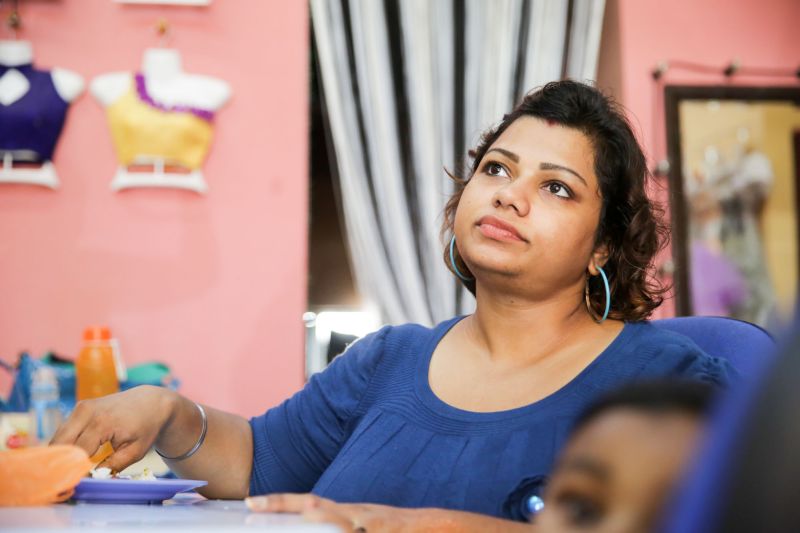 W. Banuregha runs a beauty parlour and tailoring school in Taman Medan. u00e2u20acu2022 Picture by Choo Choy May