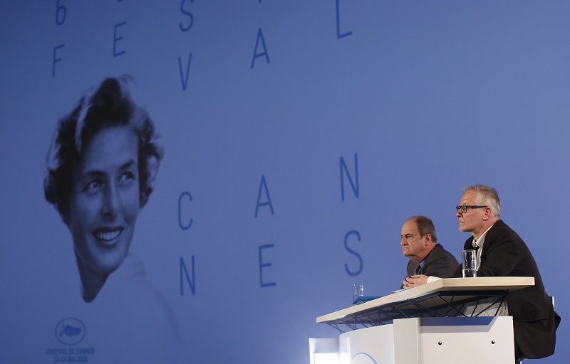 Cannes Film festival general delegate Thierry Fremaux (right) and its president Pierre Lescure attend a news conference to announce the competing films at the 68th Cannes Film Festival in Paris, April 16, 2015. u00e2u20acu201d Reuters pic