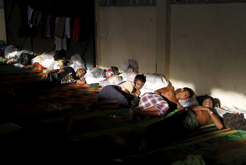 nRohingya migrants sleep inside a shelter in Kuala Langsa, in Indonesia's Aceh Province, May 18, 2015. u00e2u20acu201d Reuters picn