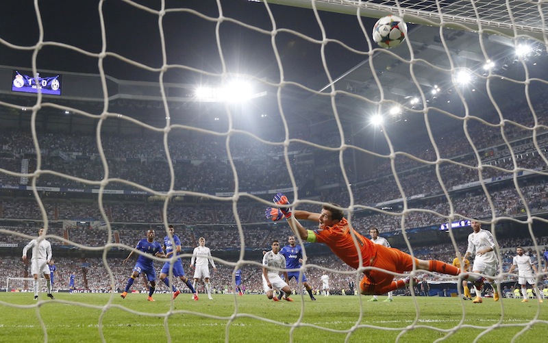 Juventus' Alvaro Morata scores their first goal during the UEFA Champions League Semi Final Second Leg match between Real Madrid and Juventus at Estadio Santiago Bernabeu, Madrid, Spain, May 13, 2015. u00e2u20acu201d Reuters pic