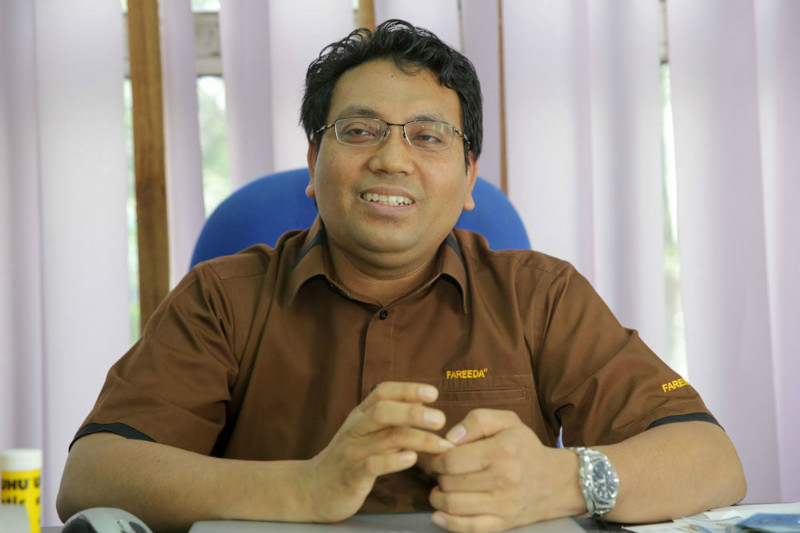 Fareeda managing director Aminuddin Basirron speaks to Malay Mail Online in an interview at Bangi on April 30, 2015.