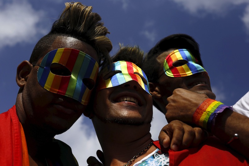 Gay rights activists pose for a photo during the Eighth Annual March against Homophobia and Transphobia in Havana, May 9, 2015. u00e2u20acu201d Reuters pic