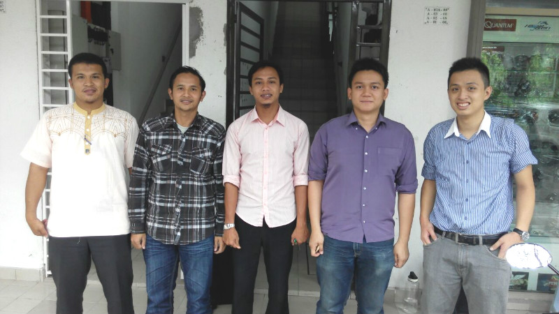 Picture shows (from left) Khairol Najib Hashim, Safwan Shamsuddin, Fahmi Zainol, Adam Fistival Wilfred and Haw Yu Hong, May 11, 2015. u00e2u20acu201d Picture courtesy of Fahmi.