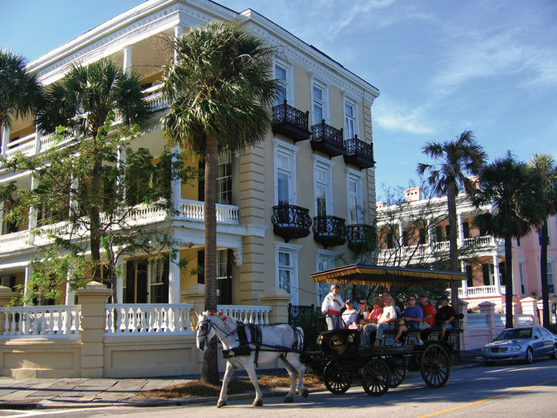Tourists see photogenic Charleston, S.C. via horde-drawn carriage. The Wild Dunes Resort has begun offering two-day photography tours of the city and the surrounding coastal area. — Wild Dunes Resort/The New York Times pic