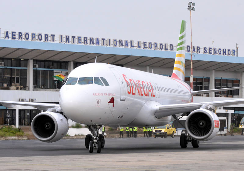 Senegal Airlines Airbus at the international airport in Dakar. u00e2u20acu201d AFP pic