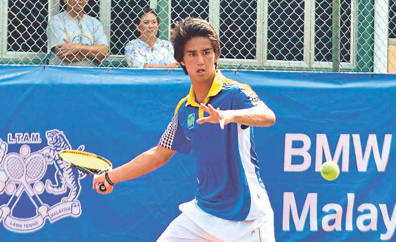 Tennis ace Ariez Elyaas Deen Heshaam feels more experienced playing against players with different styles. u00e2u20acu201d File picture