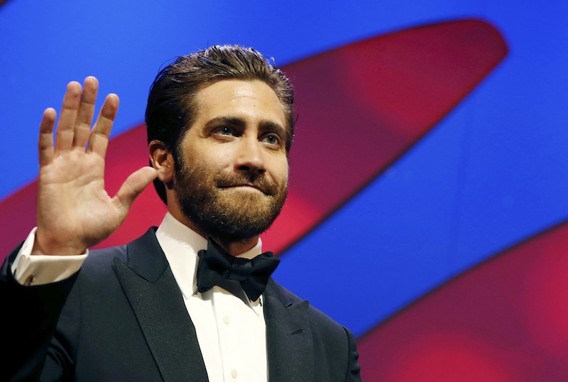 Jury member actor Jake Gyllenhaal reacts as he arrives on stage during the opening ceremony at the 68th Cannes Film Festival in Cannes, southern France, May 13, 2015. u00e2u20acu201du00c2u00a0Reuters pic
