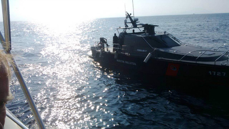 One of the Malaysian Maritime Enforcement Agency (MMEA) boats that intercepted Janice Ti's boat. u00e2u20acu201d Pic by Janice Ti