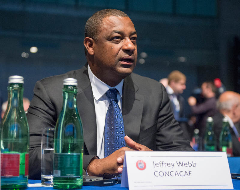Jeffrey Webb, a FIFA vice president, at the UEFA Congress in Vienna, on March 24, 2015. u00e2u20acu201d AFP pic