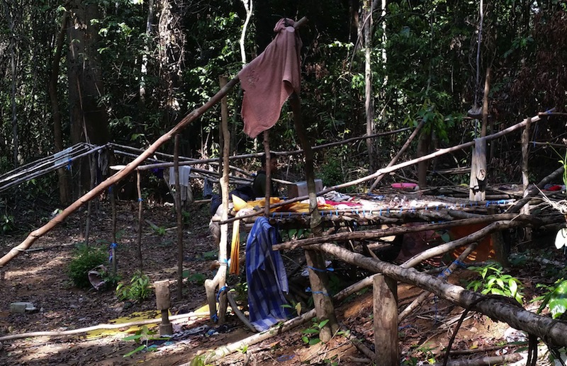 This undated handout photo made available on May 25, 2015 by the Royal Malaysian Police shows an abandoned migrant detention camp used by people-smugglers in a jungle near the Malaysia-Thailand border in Genting Perah. u00e2u20acu201du00c2u00a0AFP pic
