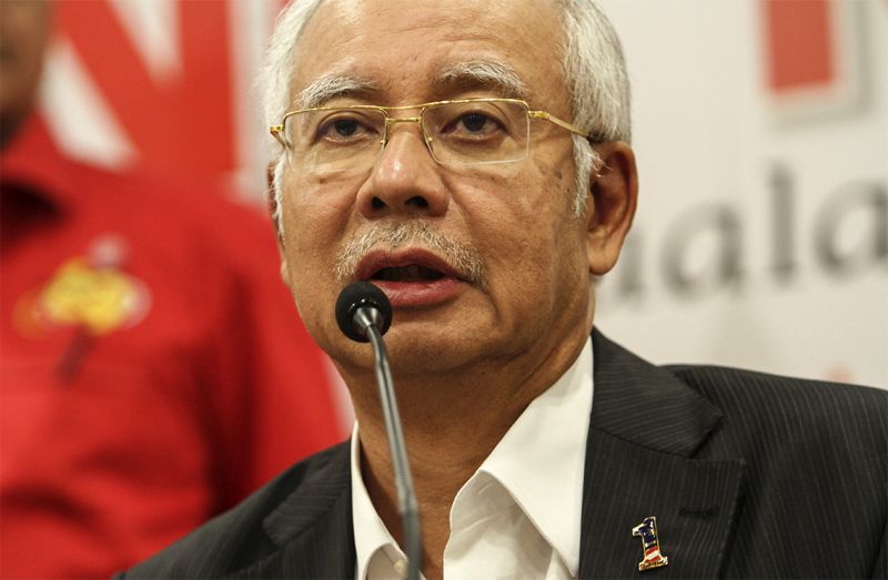 Prime Minister Datuk Seri Najib  Razak speaks to members of the media during a press conference at the PWTC in Kuala Lumpur, May 11, 2015. u00e2u20acu201d Picture by Yusof Mat Isa