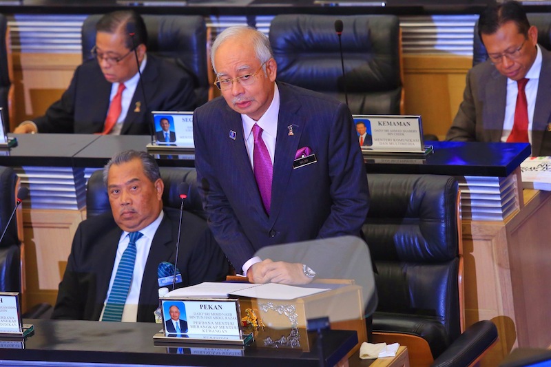 Najib speaking in Parliament, May 21, 2015. u00e2u20acu201du00c2u00a0Picture by Saw Siow Feng