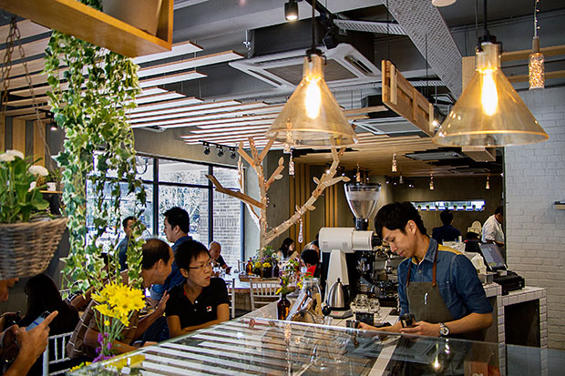 Sit at the bar to watch how a barista champion brews the perfect cuppa.