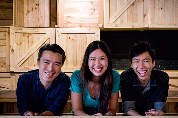 The team behind Wicked Pancake Parlour and Yellow Brick Road (from left to right): Lee Yew Kheong, Hai Lin Lee, and Jason Loo.