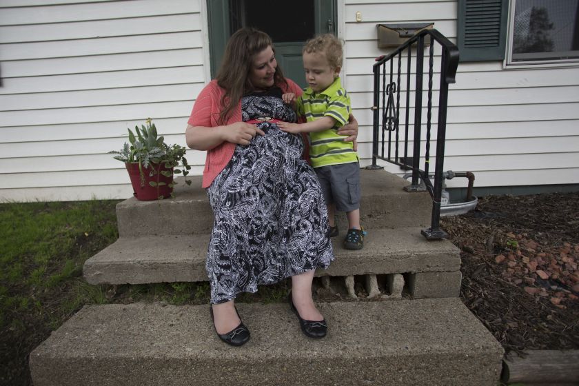 Danielle Pickering with her two-year-old son Micah, who was born at 22 weeks, at home in Newton, Iowa, May 5, 2015. u00e2u20acu201d NYT picnn