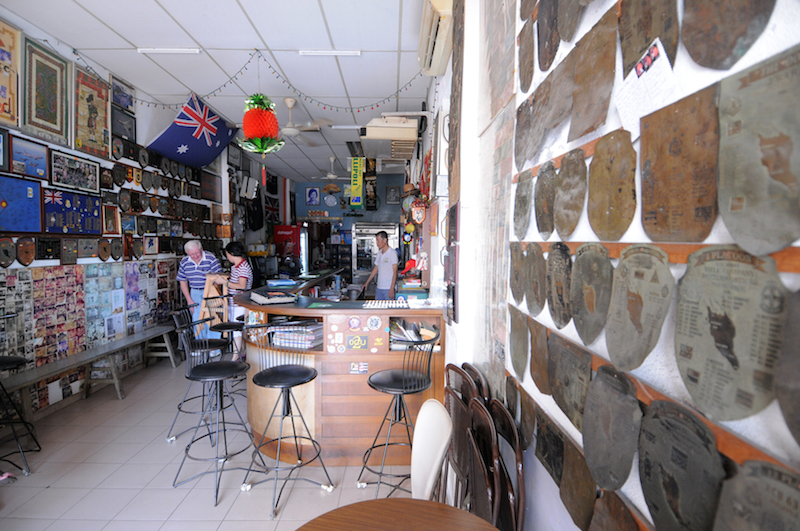 The Hong Kong Bar is an unofficial museum for the RAAF with its walls of RAAF plaques and mementos. — Picture by KE Ooi