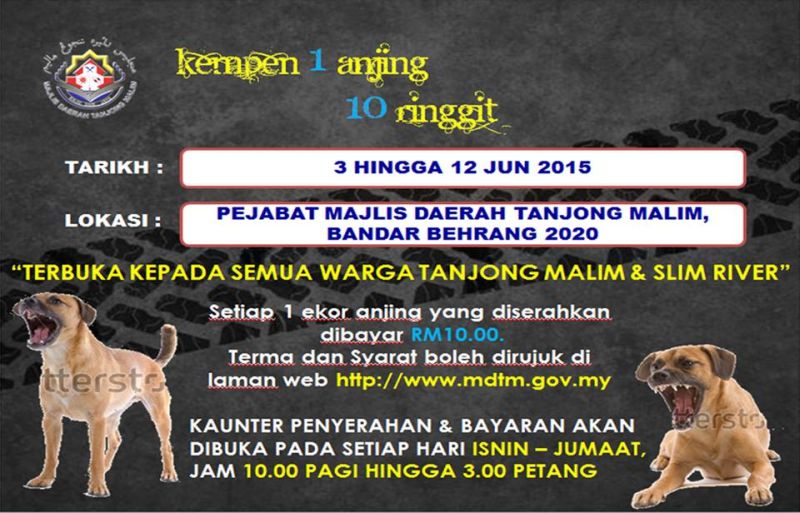 A screenshot of the u00e2u20acu02dcKempen 1 anjing 10 ringgitu00e2u20acu2122 poster which has since been removed from Facebook.