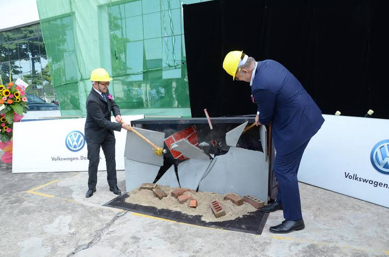 The ceremonial ground breaking for Volkswagen Puchong North yesterday (May 21, 2015). u00e2u20acu201d Picture by YS Khongn 