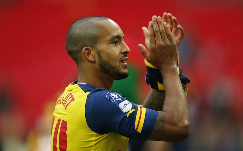 Arsenal's Theo Walcott celebrates after winning the FA Cup Final between Arsenal and Aston Villa at Wembley Stadium, May 30, 2015. u00e2u20acu201d Reuters pic