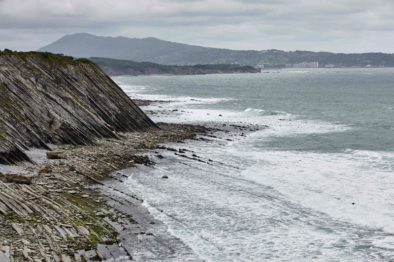 A view of the French Basque coastline from the hills above Ciboure, May 16, 2015.