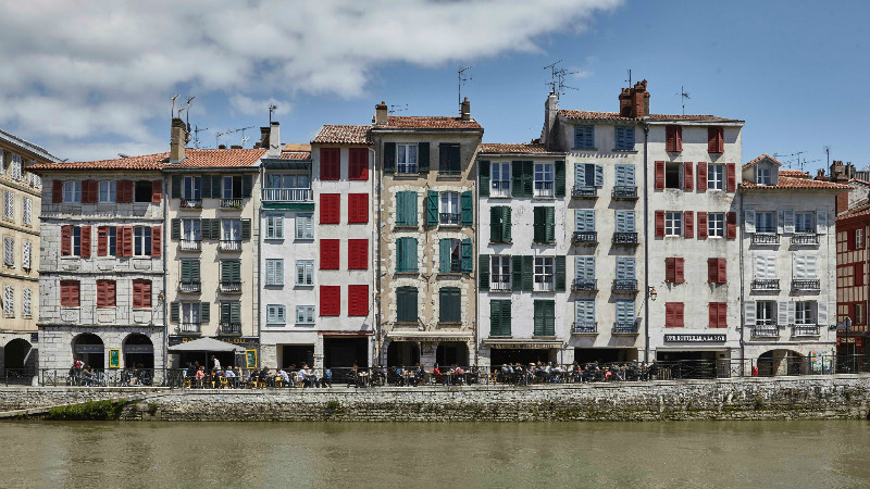 Colourful Bayonne, a fortified city and the capital of the Basque region of France, May 17, 2015.