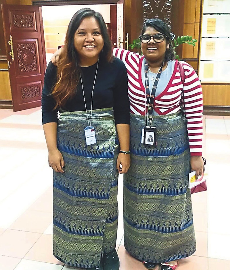Anith and Vanessa after their visit to the National Archives on June 10.