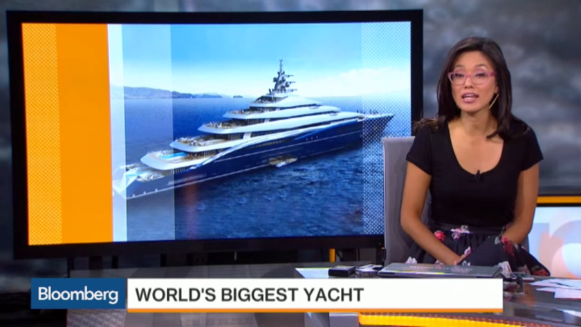 The Azzam gigayacht will be the length of two football fields. — Bloomberg pic