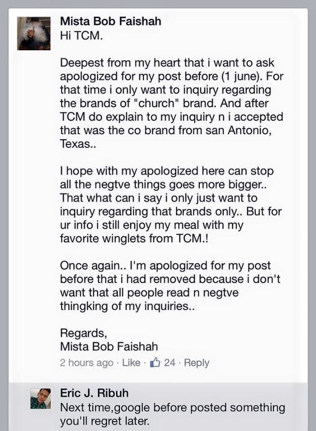 Screengrab from Facebook. 