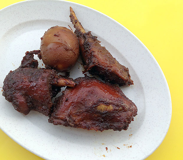 Kay hong means braised chicken and sometimes includes hard-boiled eggs too.