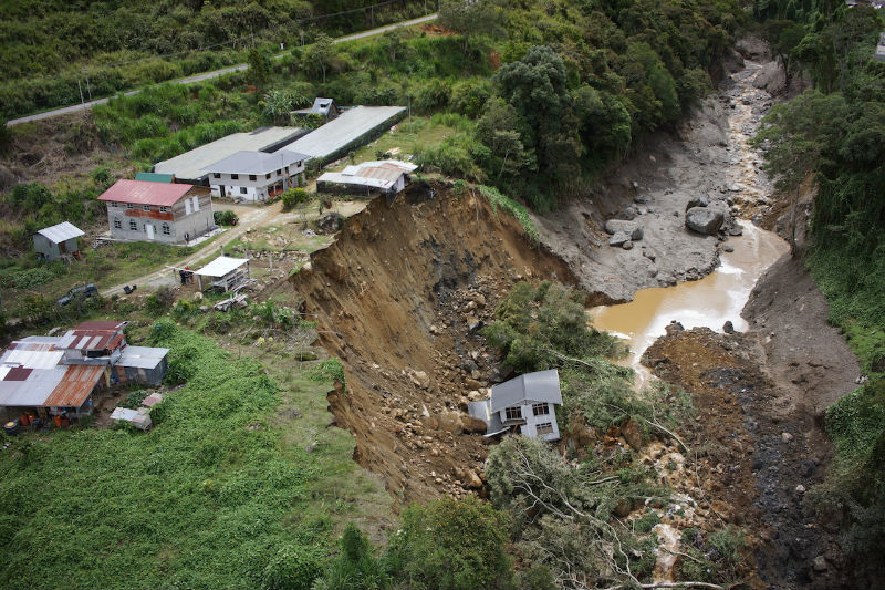 Pictures show the devastation caused by the mudslides. Picture courtesy of Dragonfly Robotix.