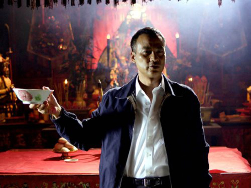 Hong Kong movie star Simon Yam in the scene from ‘Election’.