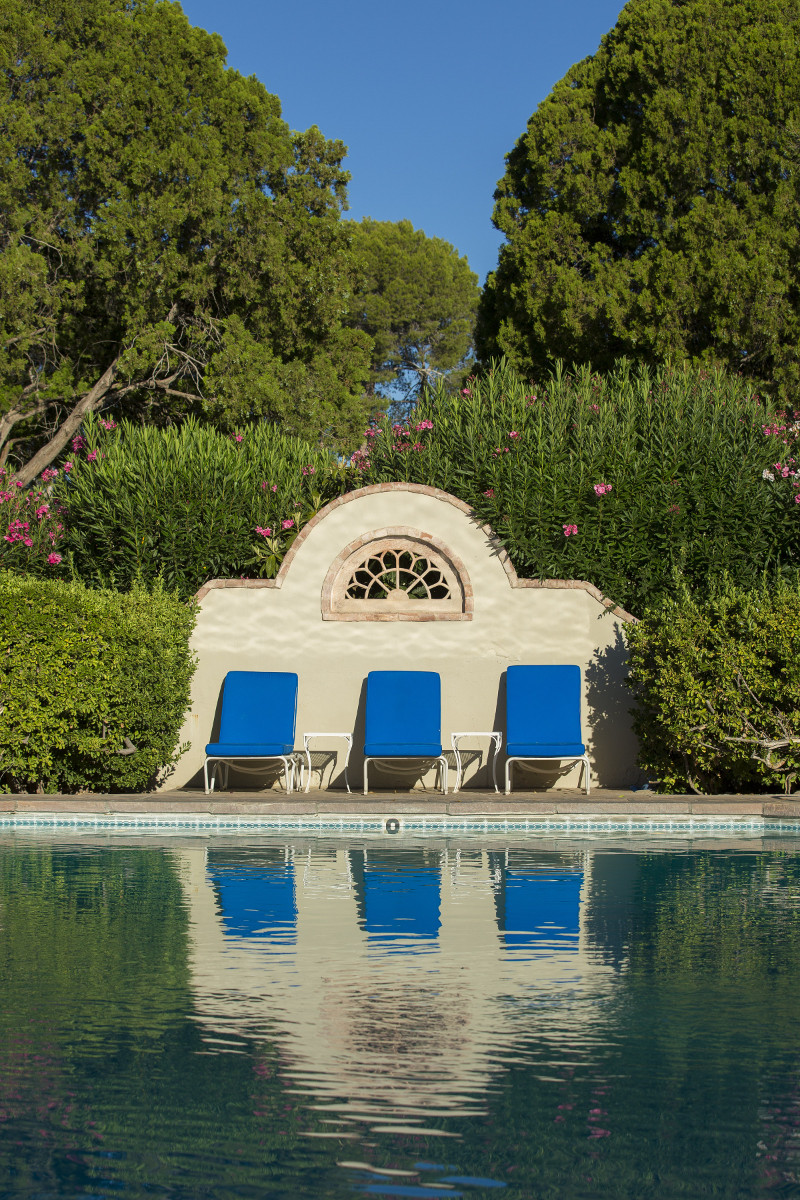 A pool at the Arizona Inn, built in 1930 and added to the National Register of Historic Places in 1988.