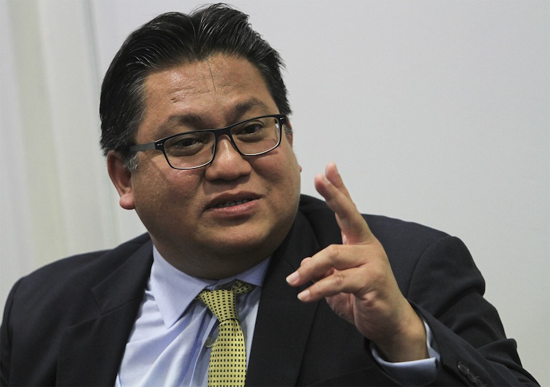 PAC chairman Datuk Nur Jazlan Mohamed speaks to member of the media during a press conference at Parliament in Kuala Lumpur, July 9, 2015. u00e2u20acu201d Picture by Yusof Mat Isa 