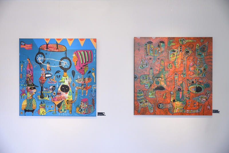 Symphony Necklace (left) and Silent Faces by Jojo Yusof. — Picture by K.E.Ooi