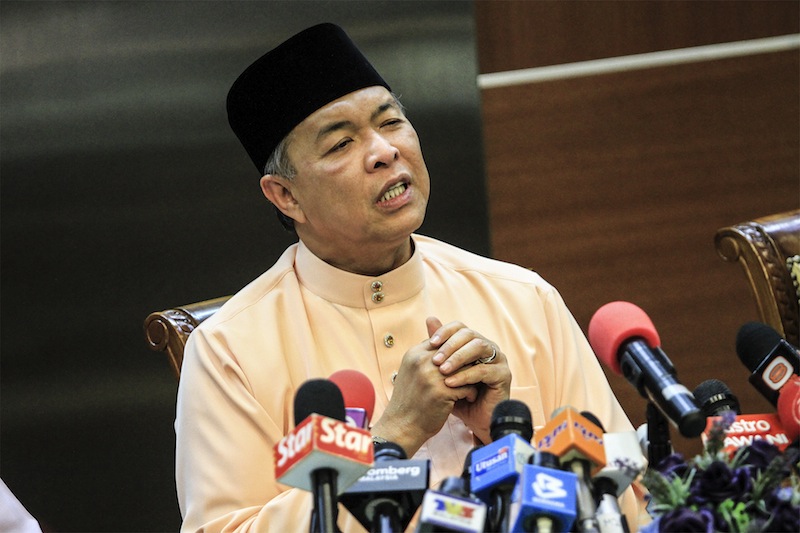 Deputy Prime Minister Datuk Seri Ahmad Zahid Hamidi speaks during a press conference at Bukit Aman in Kuala Lumpur, July 31, 2015. u00e2u20acu201d Picture by Yusof Mat Isa 