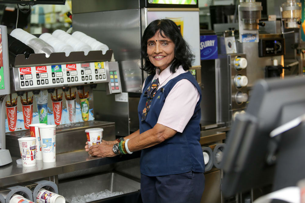 Cynthia has been pulling seven-hour shifts, six-day weeks for the past 32 years.