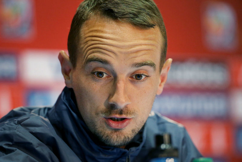 England head coach Mark Sampson replies to question from the media during a press conference at Moncton Stadium. — Matt Kryger-USA TODAY Sports/Reuters pic