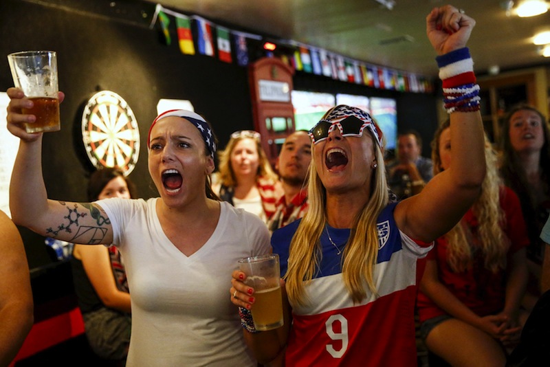 US fans react as they watch the Women's World Cup final soccer match between USA and Japan, at the Underground Pub and Grill in Hermosa Beach, California July 5, 2015. u00e2u20acu201d Reuters pic