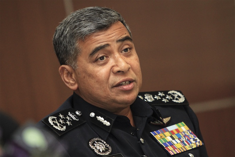 IGP Tan Sri Khalid Abu Bakar speaks during a press conference at Bukit Aman in Kuala Lumpur, July 31, 2015. u00e2u20acu201d Picture by Yusof Mat Isa 