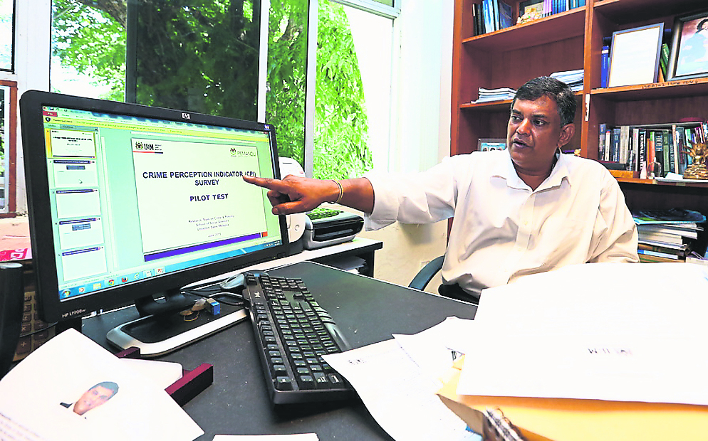 Sundramoorthy says you donu00e2u20acu2122t have to experience crime to fear crime. u00e2u20acu201d Picture by Sayuti Zainudin